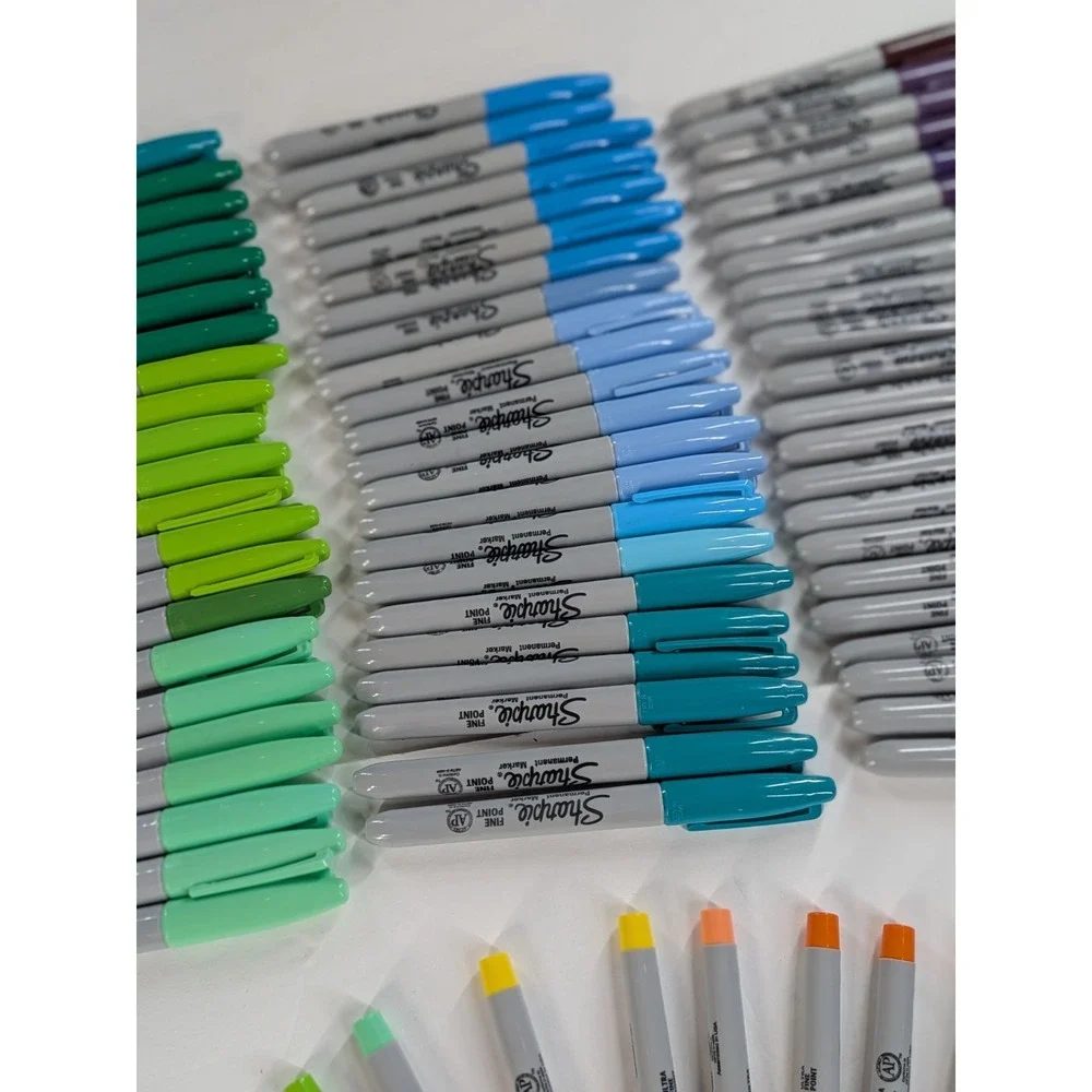 HUGE TESTED SHARPIE LOT🌈Permanent Marker Ultra&Fine Point Metallics Neon Pastel